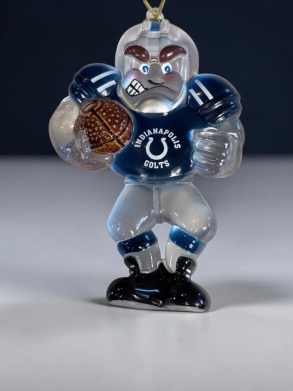 Indianapolis Colts Football Player Christmas Ornament NFL Plastic 4” Vintage